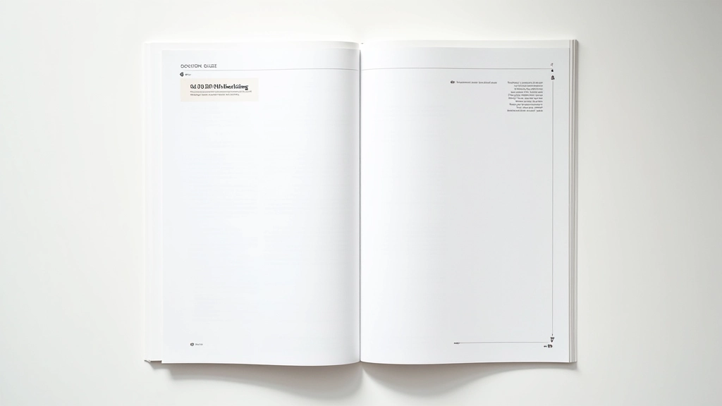Detailed spacing and typography guide showing pixel measurements and whitespace proportions for balanced page design