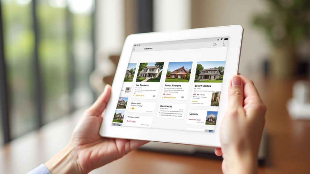 Before and after property listing interface showing improved spacing and layout